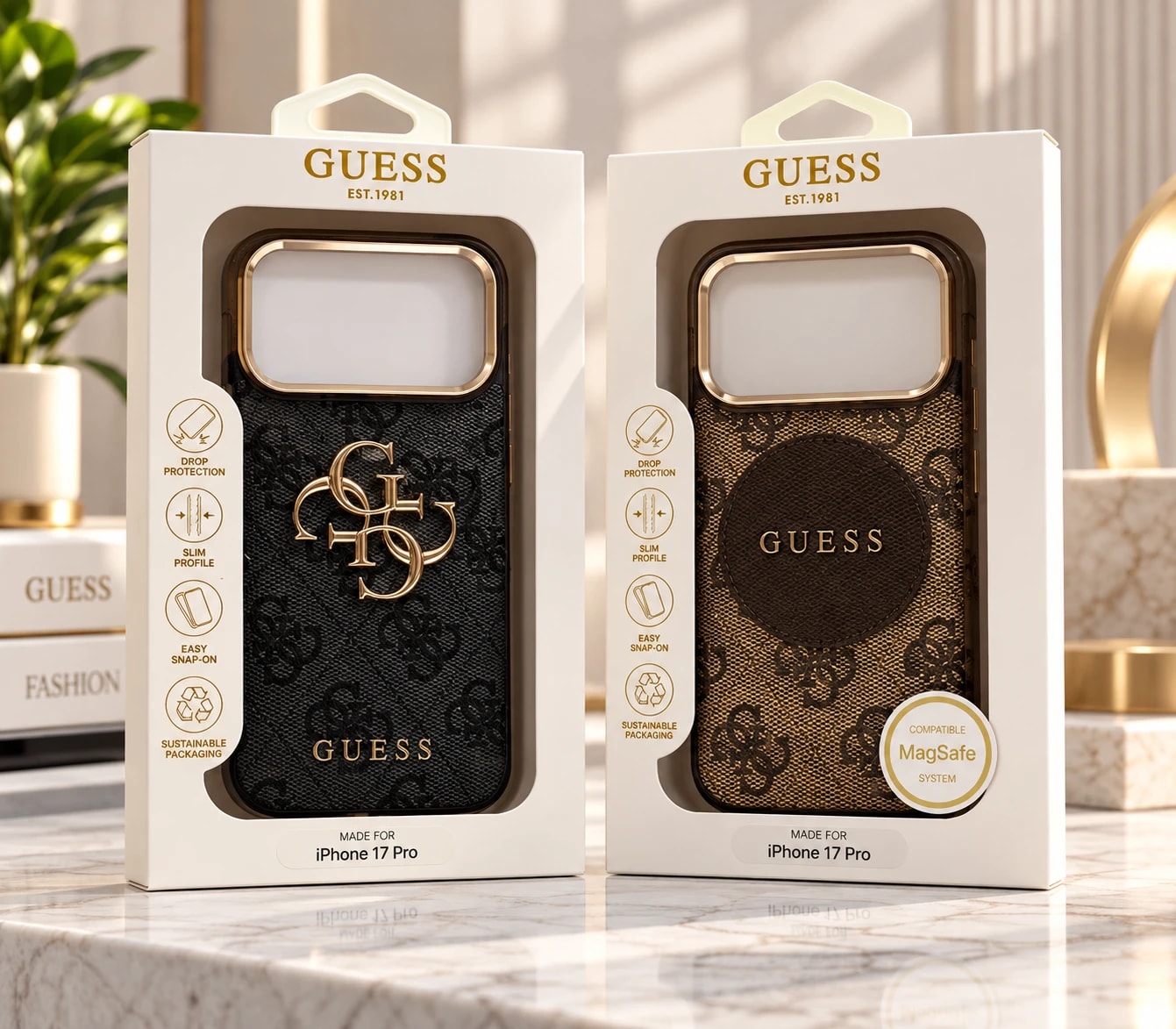 Guess iPhone 17 Pro 4G Desenli Kılıf