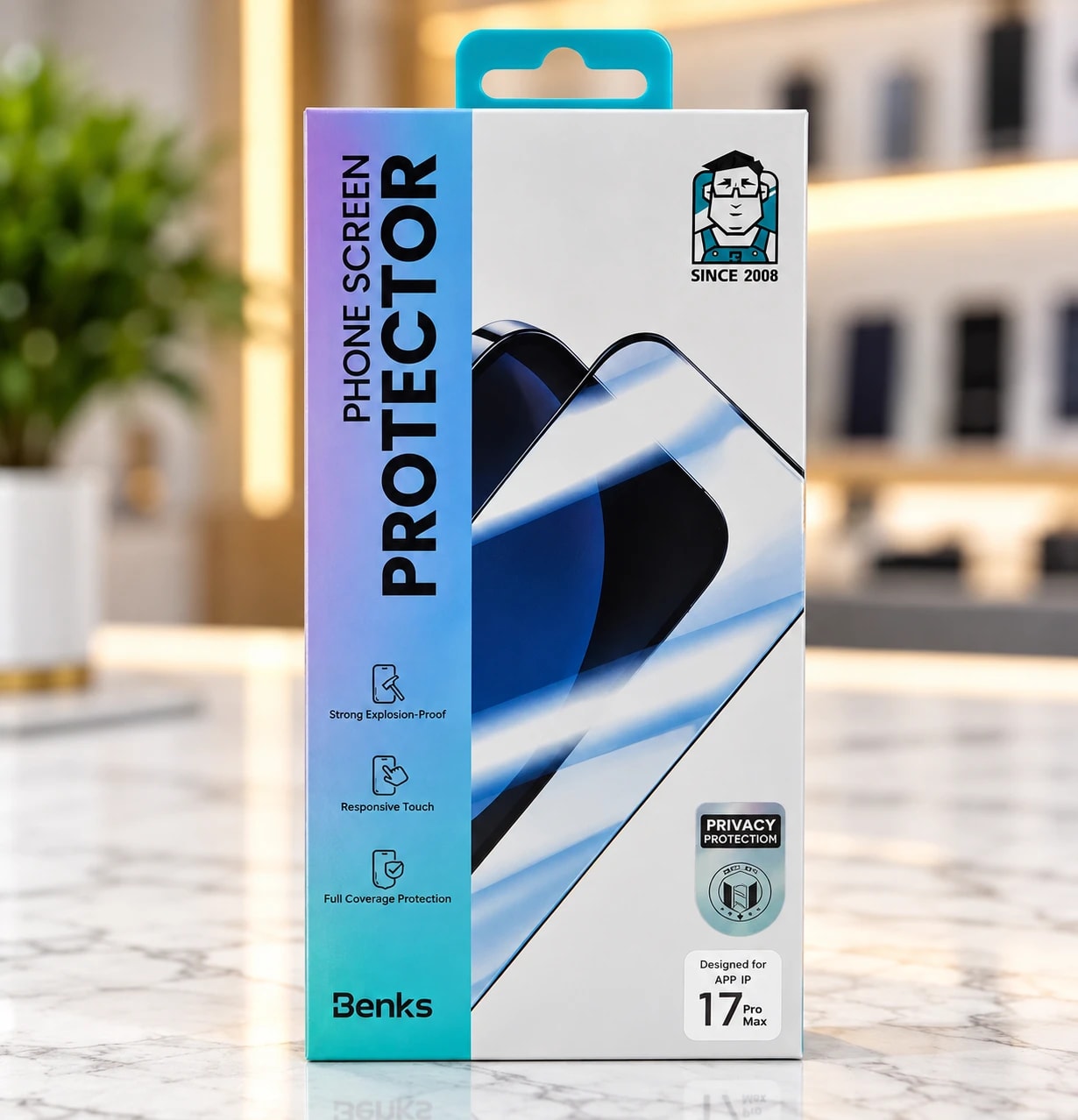 Benks iPhone 17 Pro Max Privacy Ekran Koruyucu