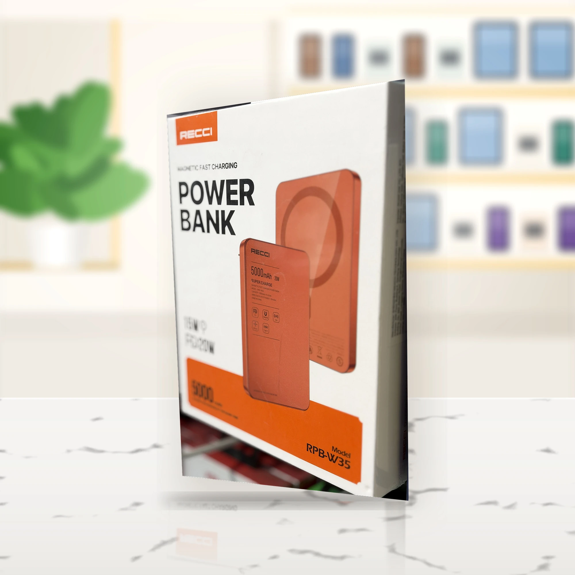 Recci RPB-W35 5000mAh Manyetik Powerbank
